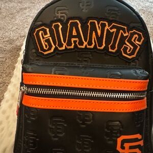 Loungefly Black and Orange Giants Backpack
